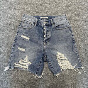 PacSun High Rise Boy Shorts Women’s 24 100% Cotton High Rise Button Fly